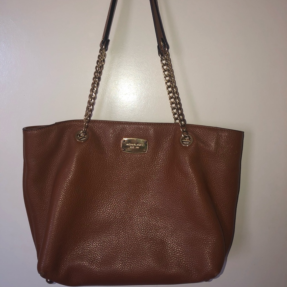 Michael Kors camel brown leather purse